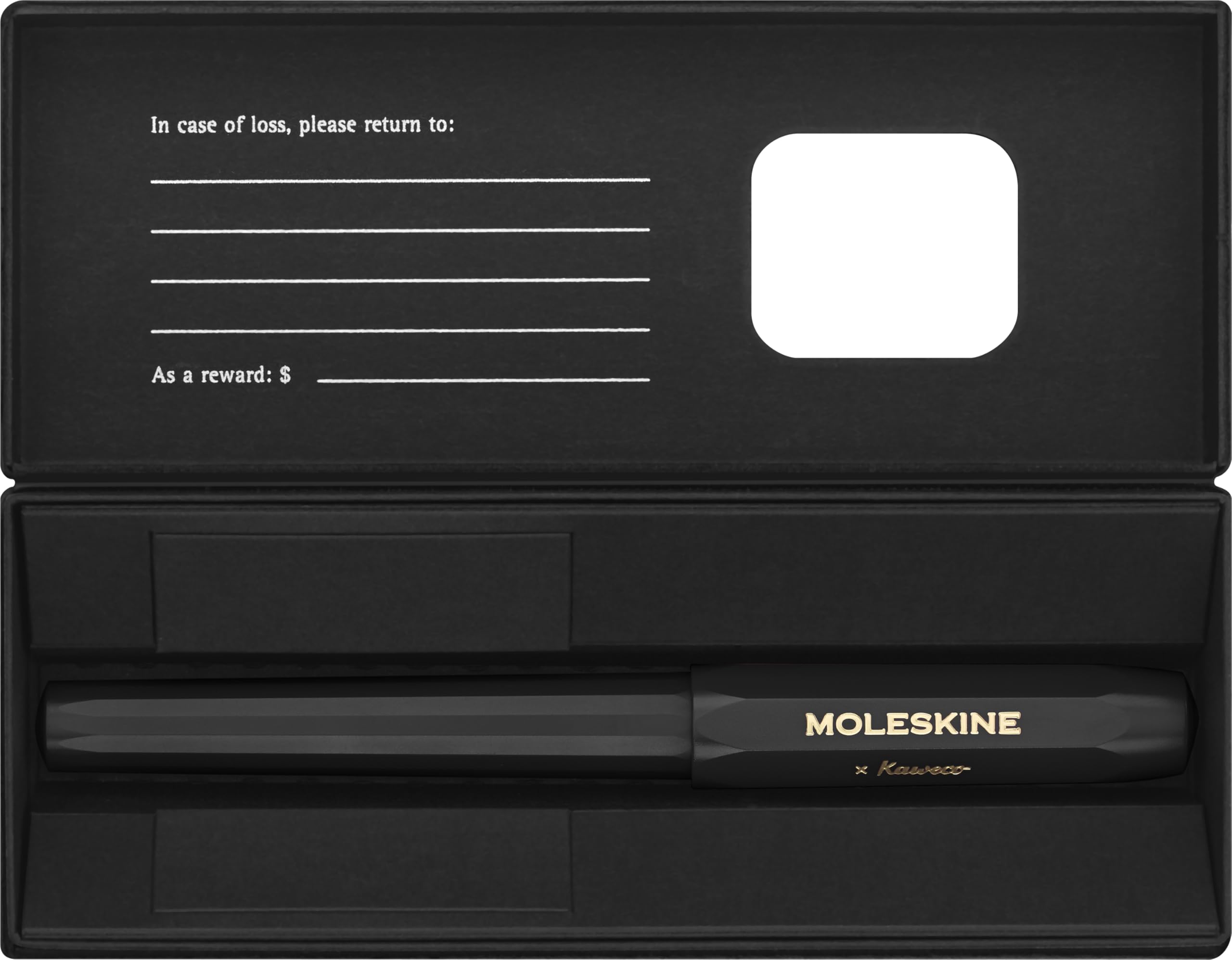 moleskine-x-kaweco-penna-stilografica-abs-pennino-m-oro-con-cartuccia-blu-nero image 4