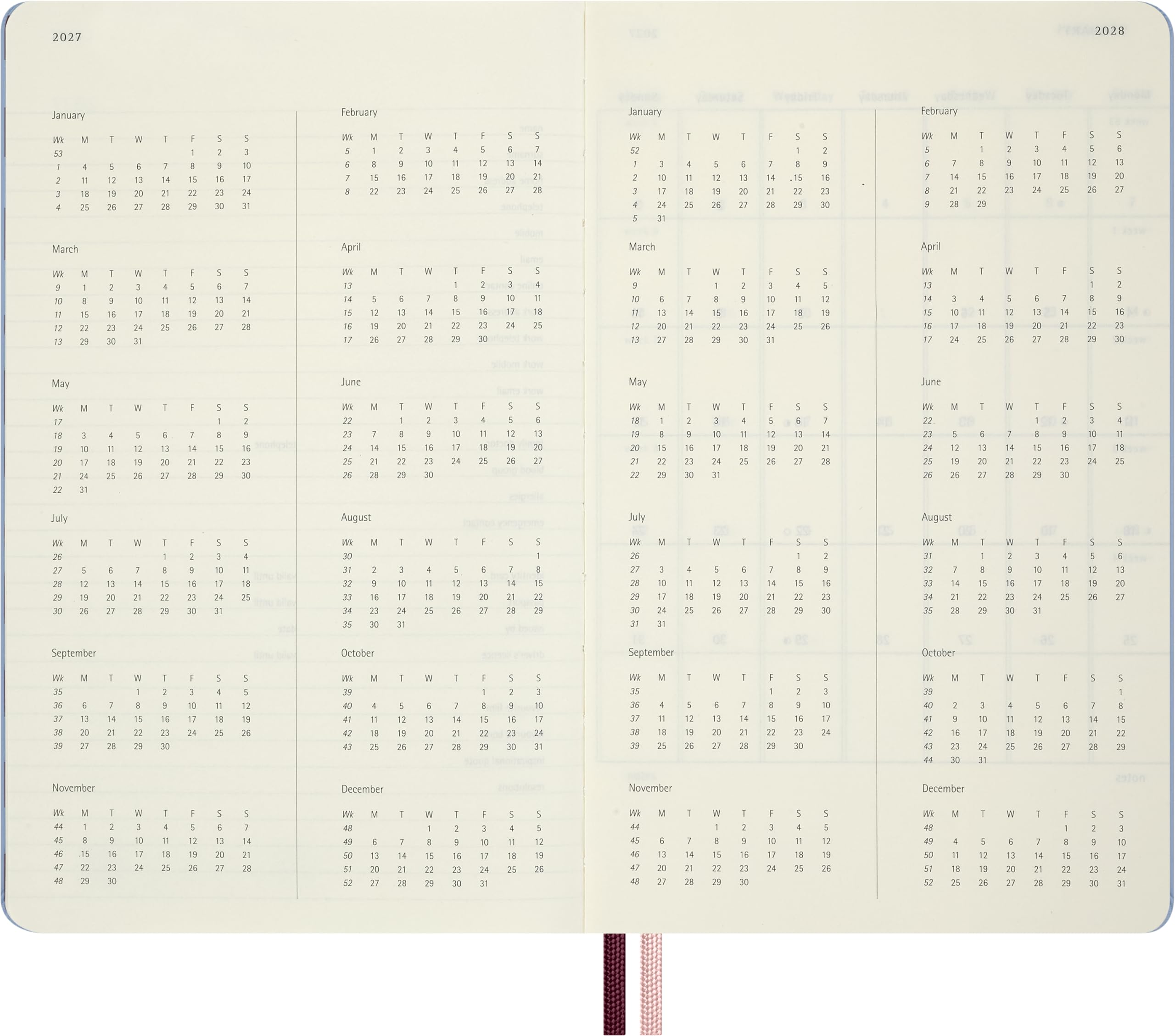 moleskine-alice-bianconiglio-agenda-giornaliera-2027-large-13x21-cm-rigida image 7